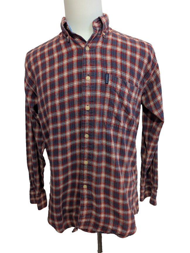 🔥 CHEMISE FLANELLE CHAPS RALPH LAUREN S (P) CARREAUX BLEU ROUGE TBE