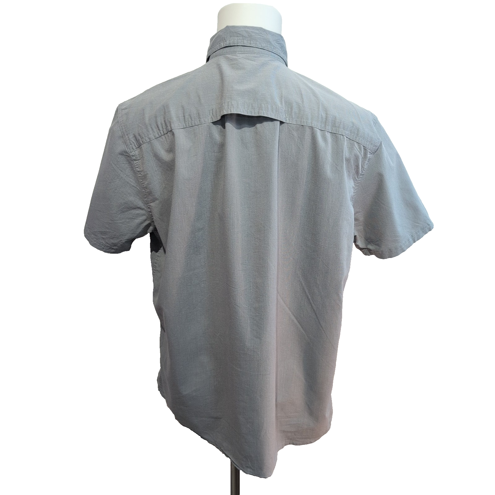 Chemise Wrangler Manche Courte Grise Unie Technique Taille L Deux Poches