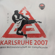 T-SHIRT WKA XXL Karlsruhe 2007 Kickboxing Arts Martiaux B&C Vintage |109T