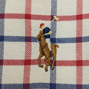 Chemise Ralph Lauren Homme XL Carreau Rouge Bleu Blanc Oxford Classique Boutonné