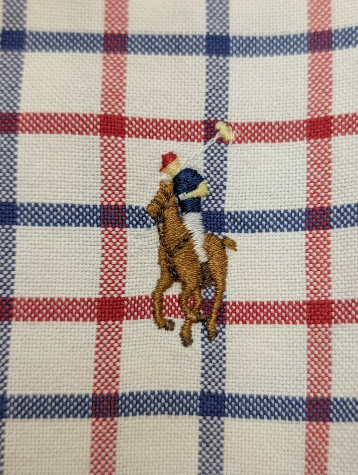 Chemise Ralph Lauren Homme XL Carreau Rouge Bleu Blanc Oxford Classique Boutonné