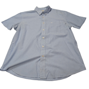 Chemise Dockers manches courtes bleu à rayures taille L #263