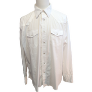 Chemise Wrangler Western Manches Longues Blanche avec Poches Taille XXL