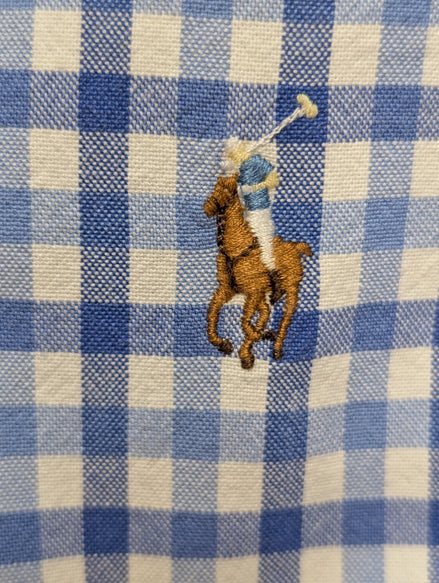 Chemise Ralph Lauren Slim Fit Stretch Manches Longues Oxford Bleu M