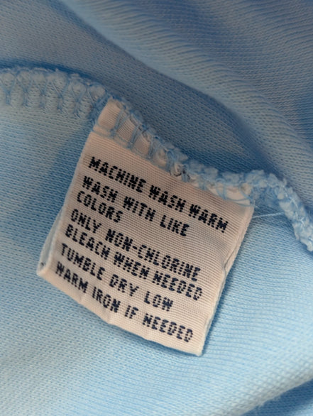 Polo manches courtes Polo Ralph Lauren XL bleu ciel logo rose coton