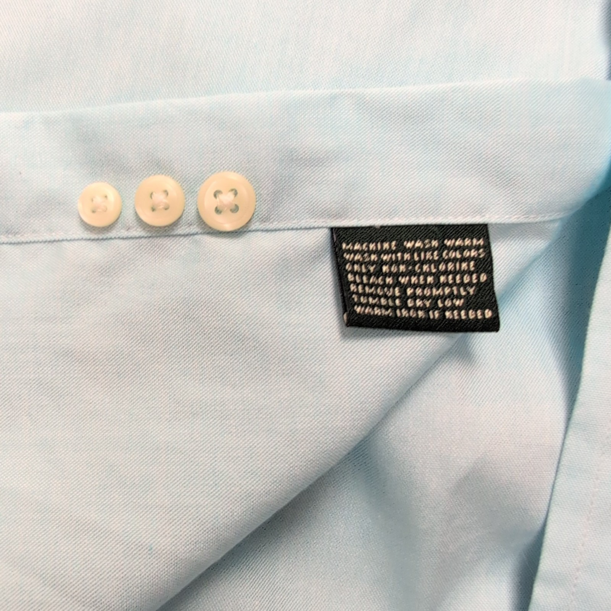 Chemise Lauren Ralph Lauren L XL Turquoise Uni Coton Poche 16.5 manches longues