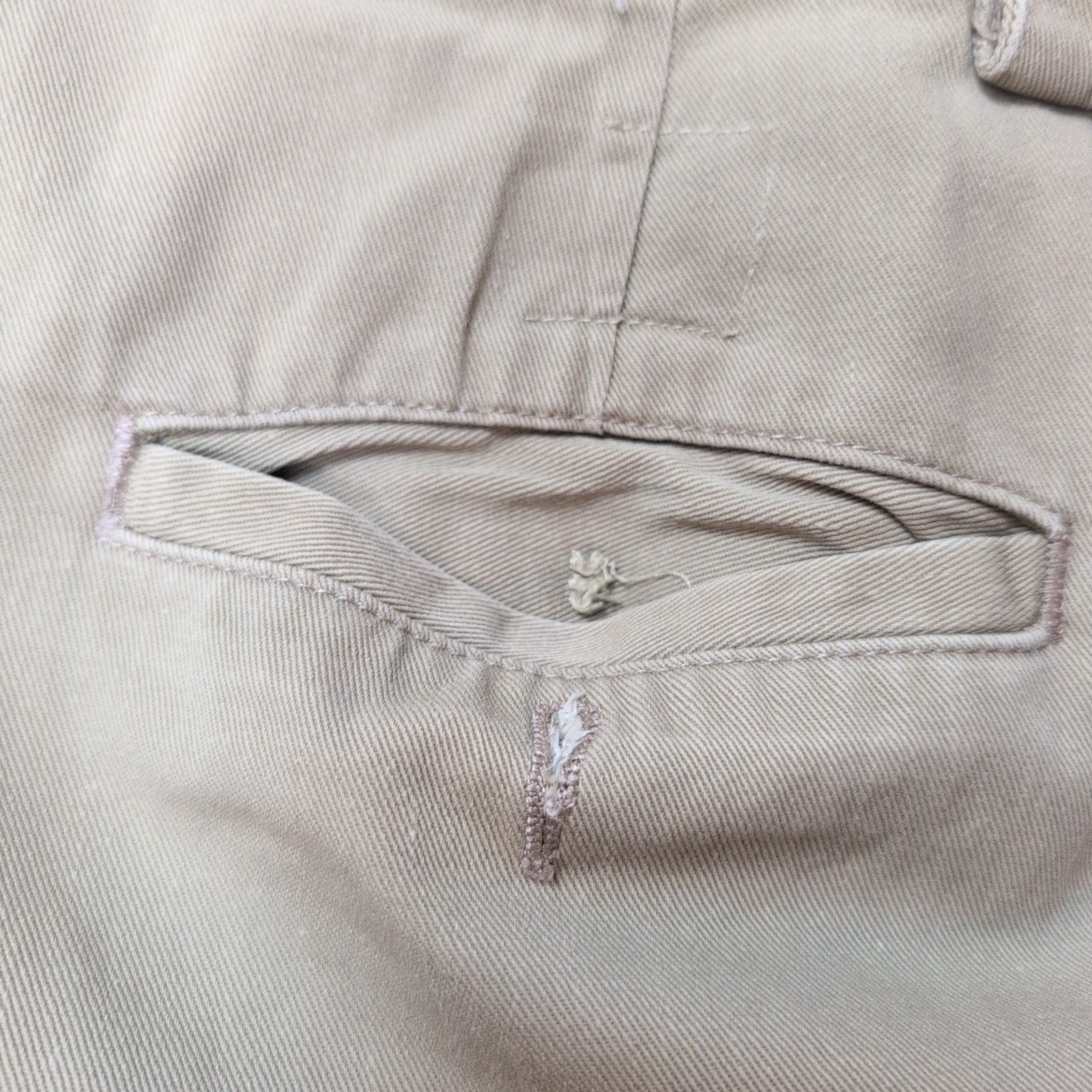 Pantalon Chino Polo Ralph Lauren W33 L34 Crème À Pinces 100% Coton