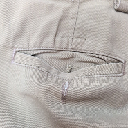 Pantalon Chino Polo Ralph Lauren W33 L34 Crème À Pinces 100% Coton