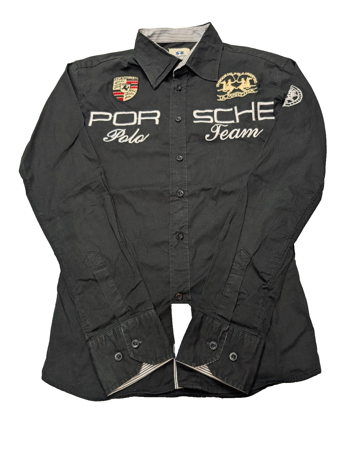 Chemise La Martina x Porsche Noire Stretch - Taille S (Coupe ajustée)