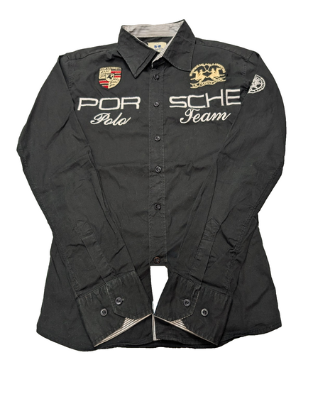 Chemise La Martina x Porsche Noire Stretch - Taille S (Coupe ajustée)