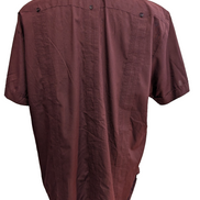 Chemise Style Cubain Cubavera Bordeaux - Broderies & 4 Poches - Taille L