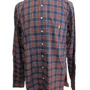 Chemise Ralph Lauren Taille L Carreaux Rouge Bleu Logo Jaune - Excellent État