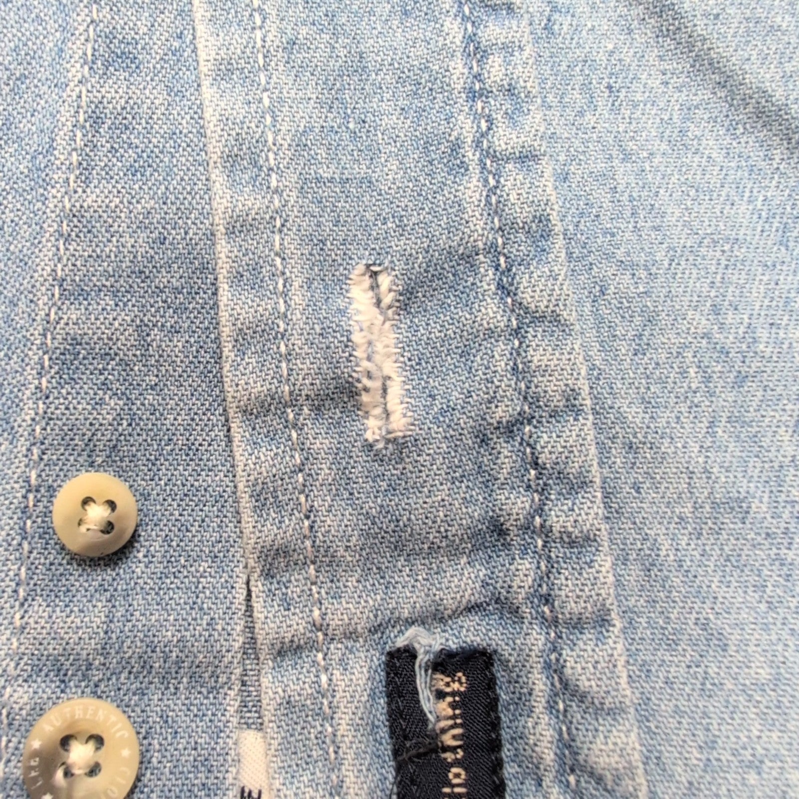 Chemise Lee denim bleu jean manches longues 1 poche M