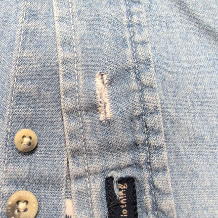 Chemise Lee denim bleu jean manches longues 1 poche M