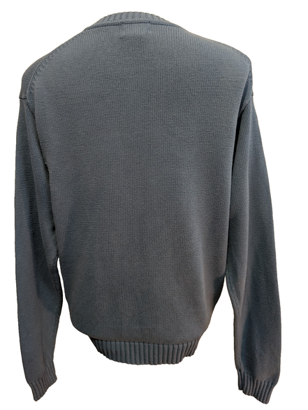 Pull L.L. Bean Bleu Clair Col V Vintage Robuste - Taille S