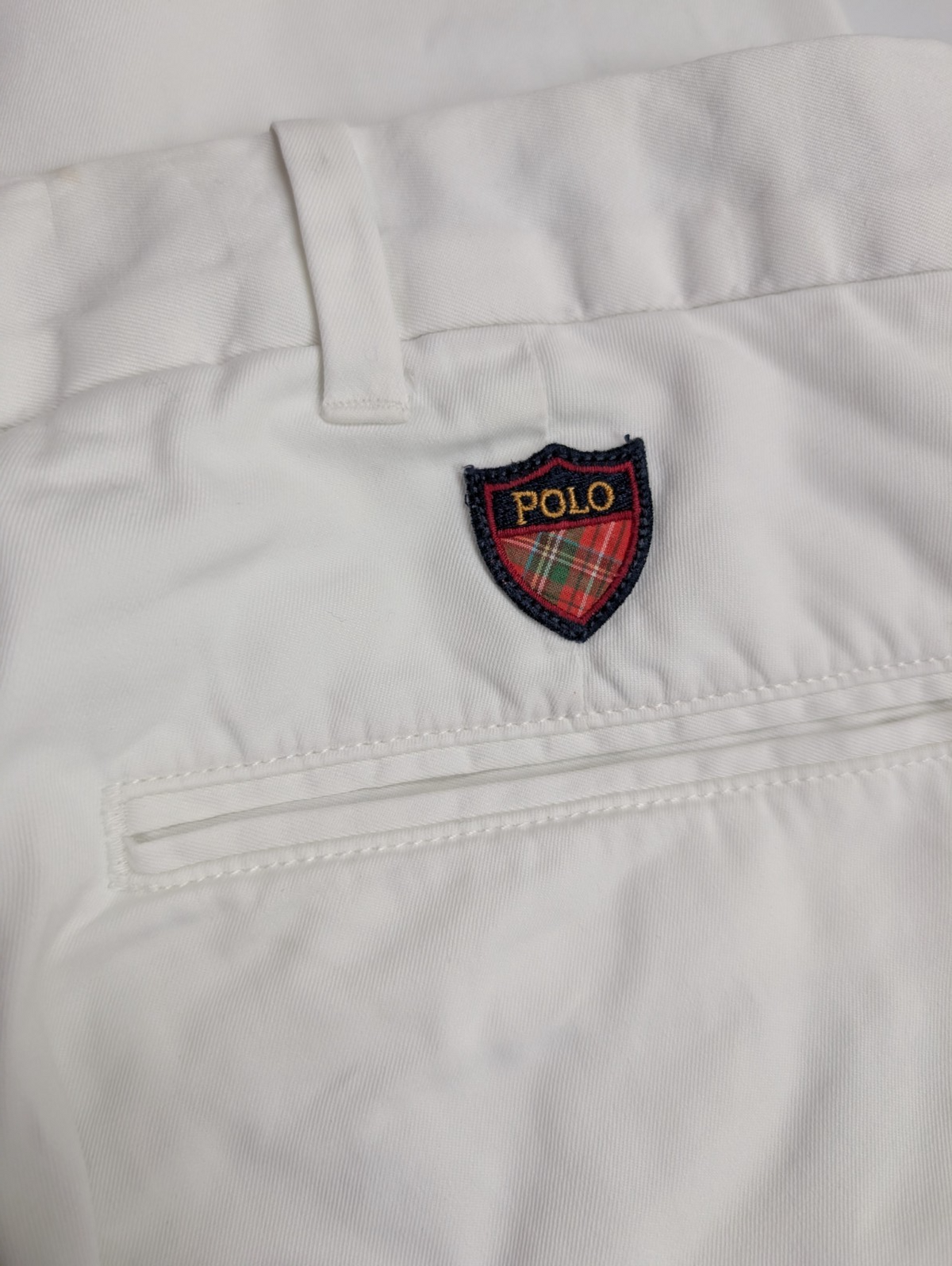 Pantalon chino Polo Golf Ralph Lauren W40 L32 blanc écusson brodé