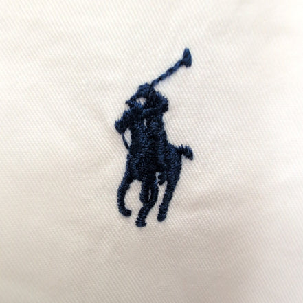 Chemise Ralph Lauren Blake M/L blanc uni 100% coton Manches longues