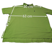 Polo manches courtes Polo Ralph Lauren XL vert anis logo bleu marine coton