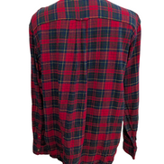 🔥 CHEMISE FLANELLE CHAPS XL (TG) TARTAN ROUGE VERT BLEU LOGO BRODÉ