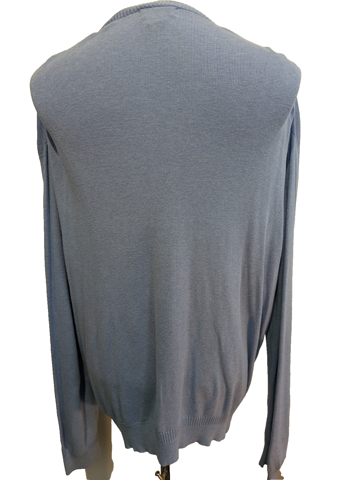 Pull Calvin Klein Bleu Clair Col V - Coupe Oversize - Coton & Modal - Taille XL
