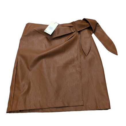 Jupe Portefeuille Femme T40 Jubylee Paris Camel Similicuir Neuve Étiquette