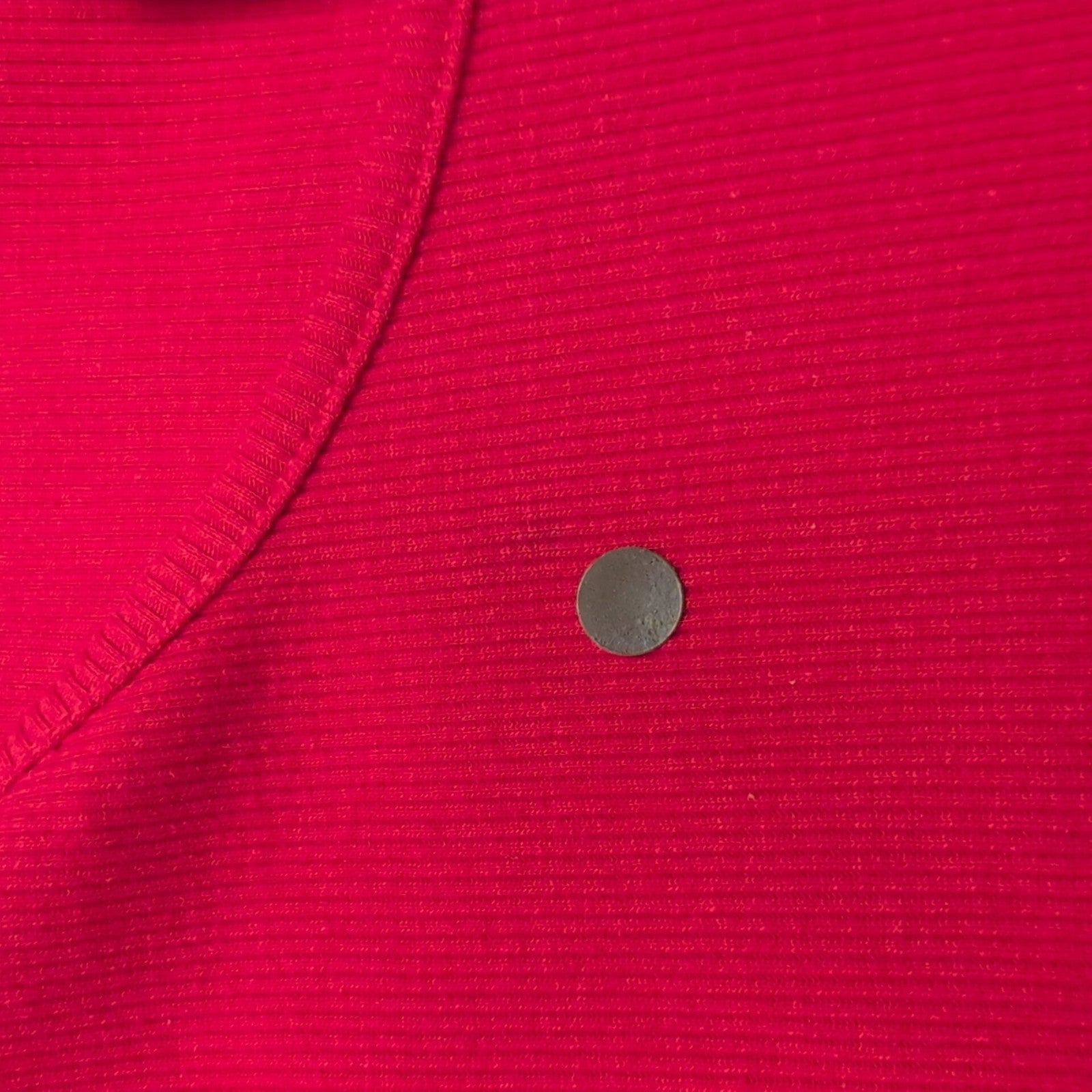 Haut Femme MONKI Taille L Rouge Manches Courtes Coton Neuf avec Étiquette