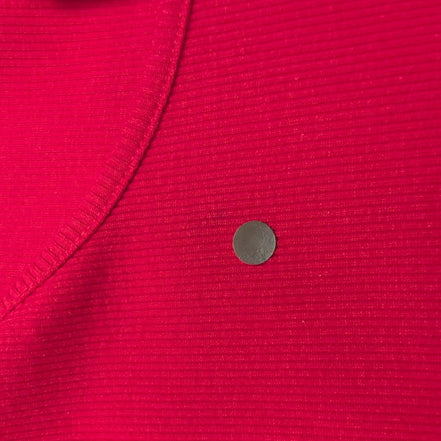 Haut Femme MONKI Taille L Rouge Manches Courtes Coton Neuf avec Étiquette