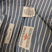 Chemise Dockers bleu à rayures taille L #168msch