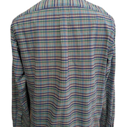 Chemise Polo Ralph Lauren Shirt L Bleu Carreaux Oxford Button Down Coton