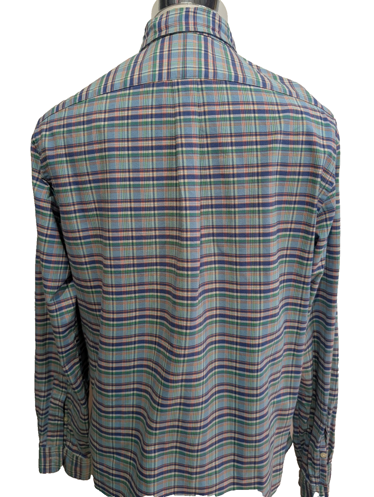 Chemise Polo Ralph Lauren Shirt L Bleu Carreaux Oxford Button Down Coton