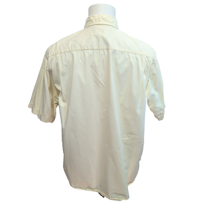 Chemise Wrangler Jaune Pâle Coton Manches Courtes 2 Poches Taille L