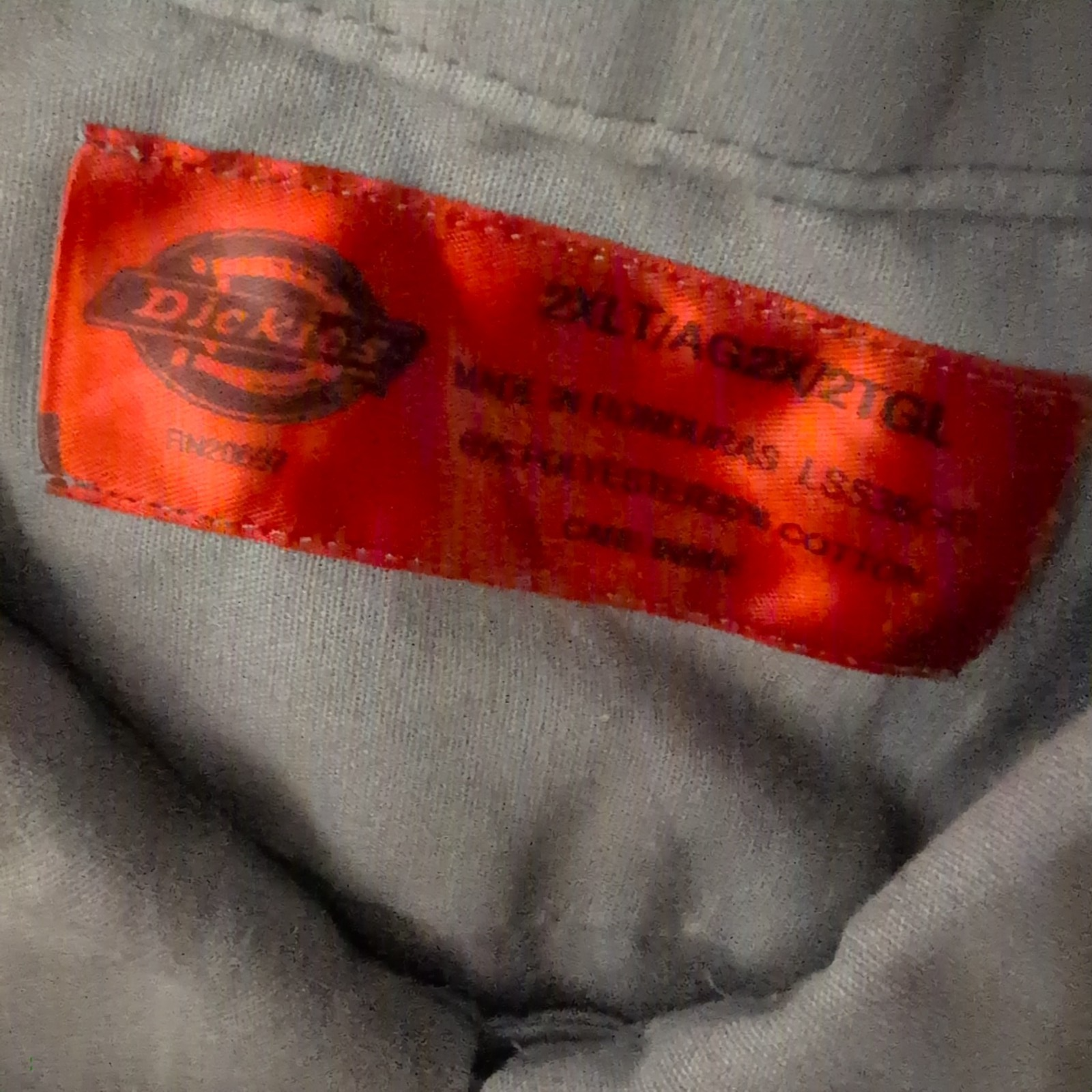 Chemise Dickies 2XL Gris Workwear Manches Courtes 2 Poches Logo