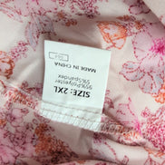 Chemisier Gentle Fawn Femme 2XL Fleuri Rose Manches Poète Neuf