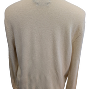 Pull Polo Ralph Lauren Col V 100% Laine d'Agneau Crème - Taille L