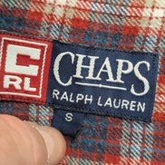🔥 CHEMISE FLANELLE CHAPS RALPH LAUREN S (P) CARREAUX BLEU ROUGE TBE