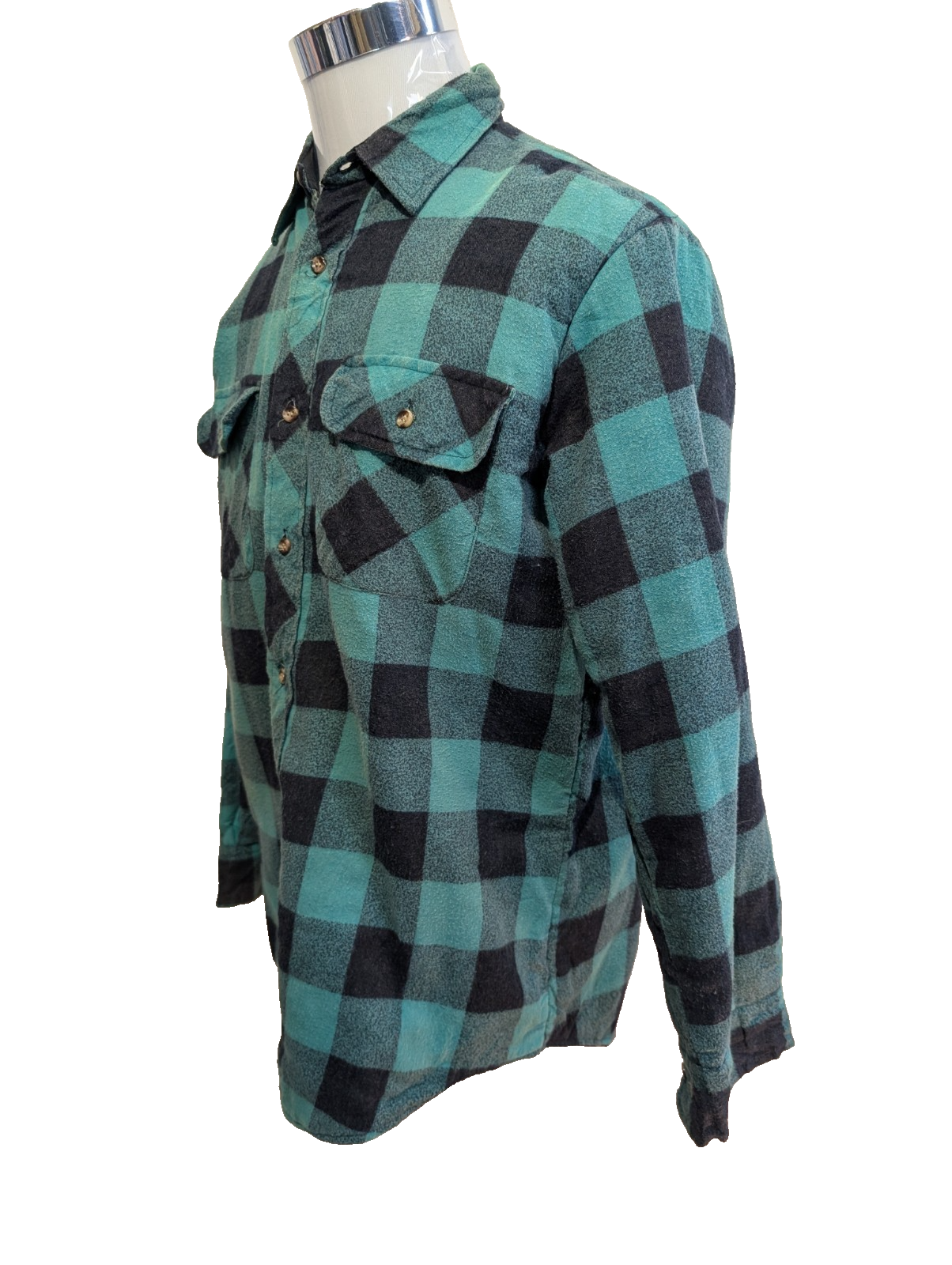 Outdoor Exchange Veste Surchemise Matelassée Carreaux Vert Noir M Vtg 🔥 |259S