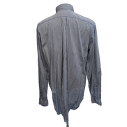 Chemise Ralph Lauren L Tall Bleue Rayures Logo Jaune Manches Longues