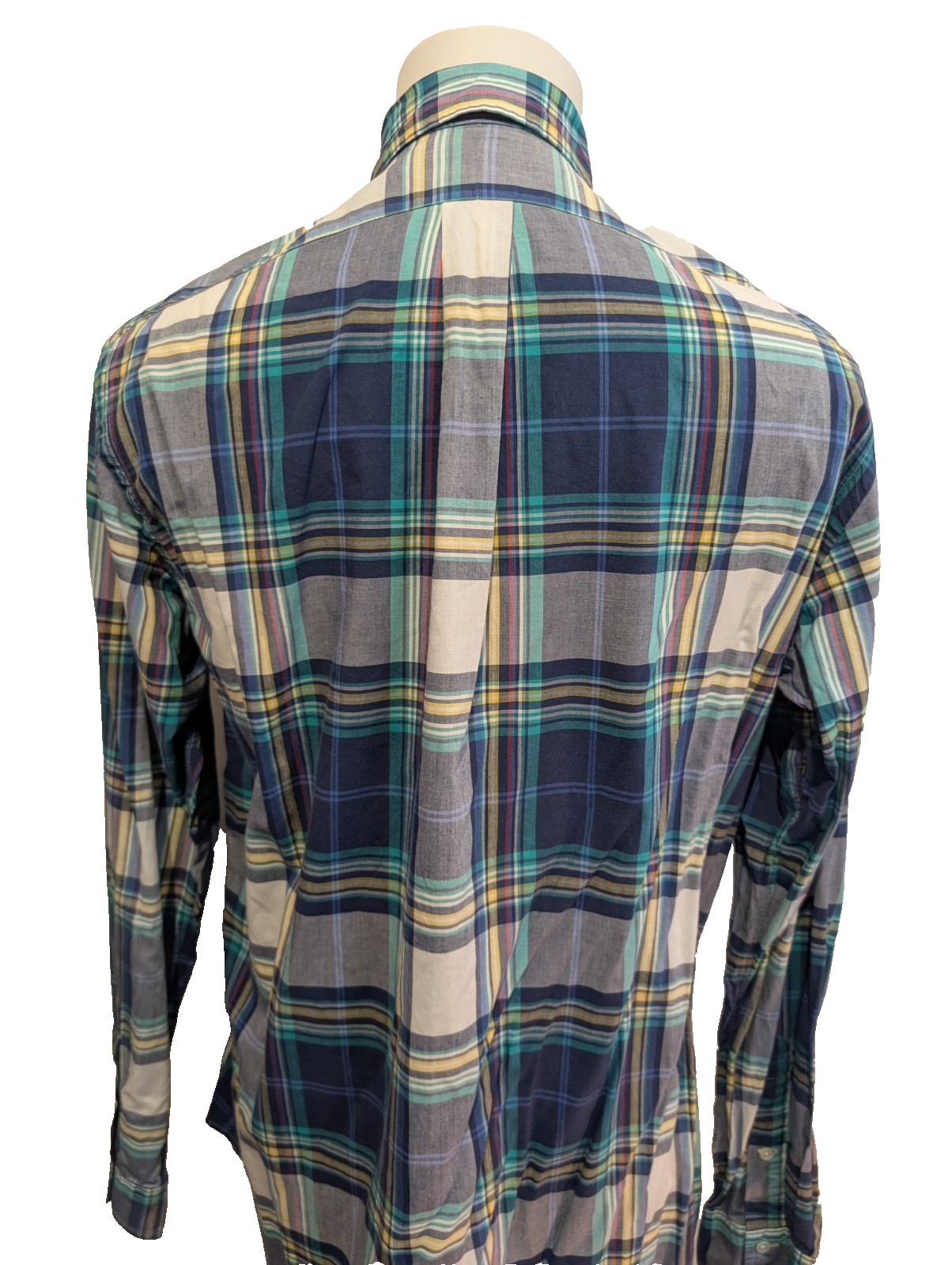 CHEMISE Ralph Lauren Homme M CLASSIC FIT Multicolore Carreaux Logo Jaune