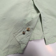 Chemise L.L. Bean nylon vert pastel uni 2 poches manches longues  taille L