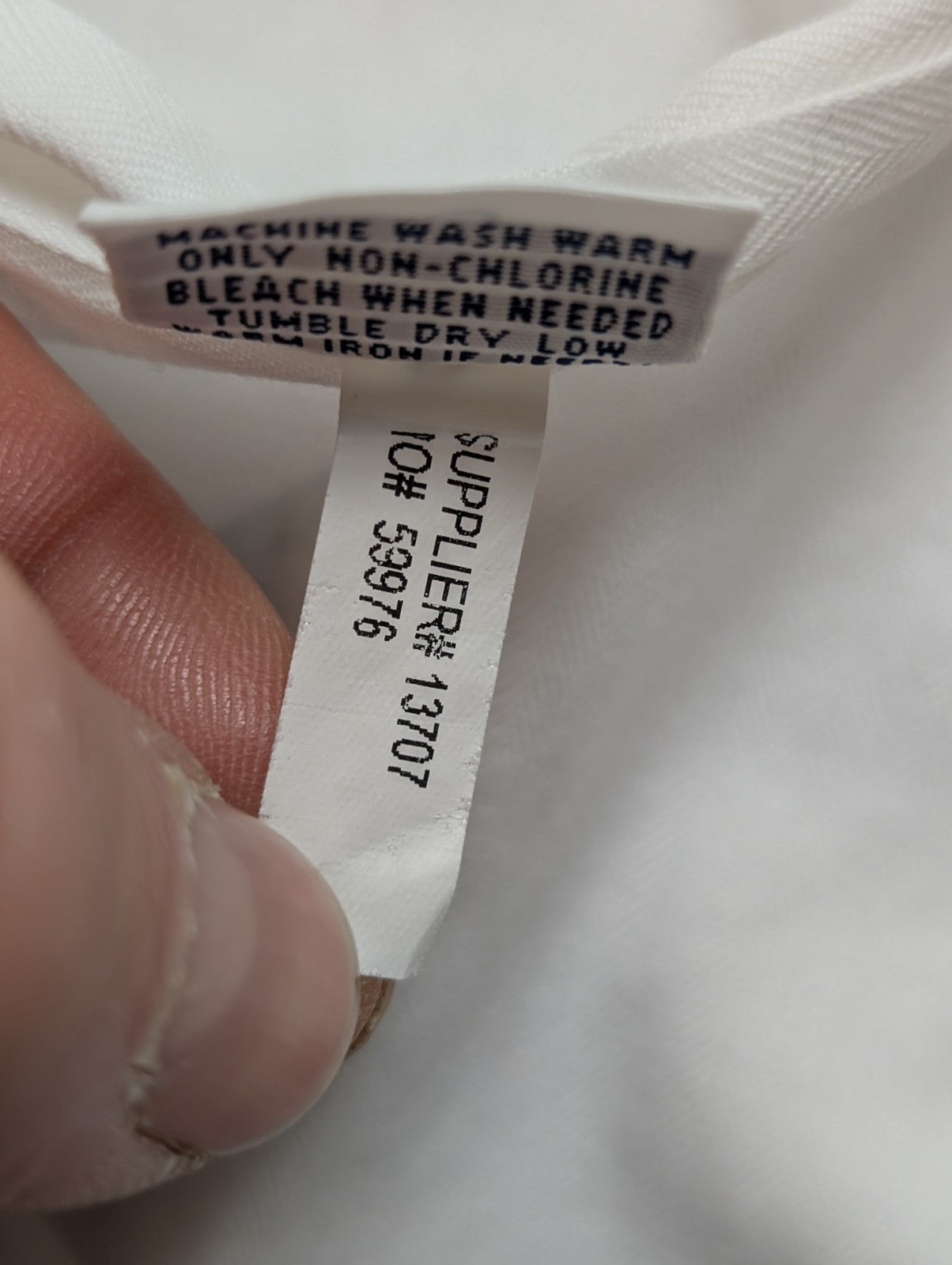 Ralph Lauren Chemise Classic Fit S/M Blanche Logo Bleu Marine