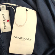 Robe Naf Naf T36 Bleu Marine Velours Stretch Neuve Avec Étiquette