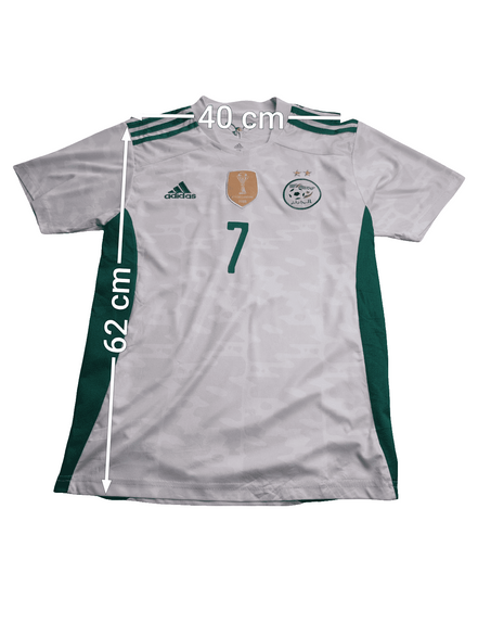 Maillot Algérie Blanc Adidas Mahrez 7 Champion Afrique 2019 Taille 176 (S/M)