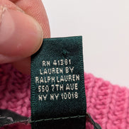 Pull femme LAUREN Ralph Lauren lin coton rose fuchsia maille L