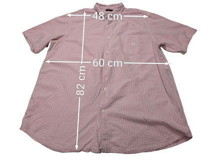 Chemise Chaps manches courtes rose à rayures taille XL #227msch