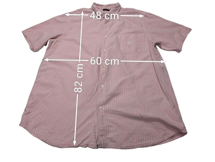 Chemise Chaps manches courtes rose à rayures taille XL #227msch