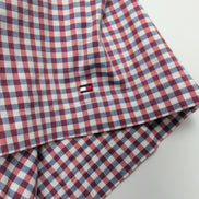 Chemise Tommy Hilfiger 2XL 3XL carreaux rouge bleu manches courtes coton