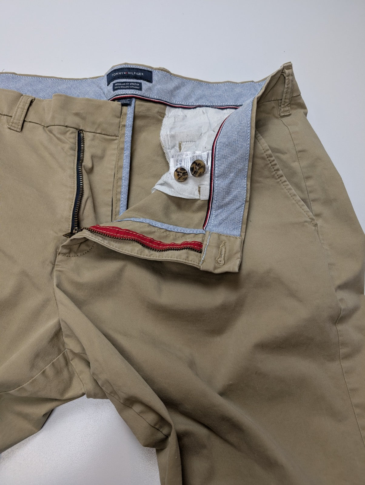 Pantalon Chino Tommy Hilfiger Coupe Regular Stretch Crème W38 L34