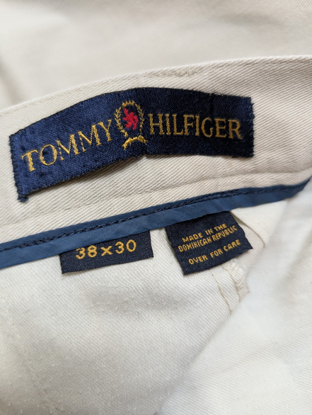 Pantalon Chino Vintage TOMMY HILFIGER Crème 🏷️ Taille W38 (Taille 44cm)