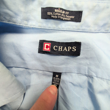 Chemise CHAPS bleu ciel uni taille M / L #176e