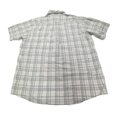 Chemise L.L. Bean à carreaux crème et kaki manches courtes taille XXL Homme